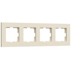 Рамка на 4 поста Werkel Slab айвори матовый W0042962 4690389193521