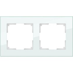 Рамка Werkel Favorit на 2 поста натуральное стекло WL01-Frame-02 4690389060175