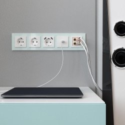 Рамка Werkel Favorit на 5 постов натуральное стекло WL01-Frame-05 4690389060205