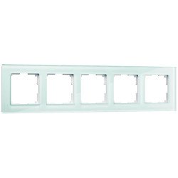 Рамка Werkel Favorit на 5 постов натуральное стекло WL01-Frame-05 4690389060205
