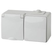 Блок розетка-выключатель ЭРА Эксперт IP65 16A 250V 11-7601-03 Б0035993
