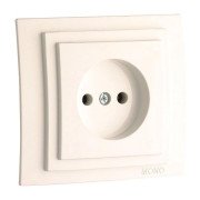Розетка 2К Mono Electric Larissa 16A 250V винтовое подключение слоновая кость 103-010122-116