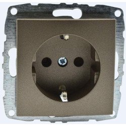 Розетка 2К+З Mono Electric Despina/ Larissa 16A 250V винтовое подключение бронза 500-002321-117