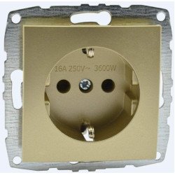 Розетка 2К+З Mono Electric Despina/ Larissa 16A 250V винтовое подключение титан 500-002221-117