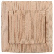 Розетка ЭРА Intro Solo Schuko 2P+E 16A 250V с крышкой дерево 4-203-11 Б0043325