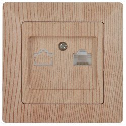 Розетка компьютерная RJ45 ЭРА Intro Solo дерево 4-303-11 Б0043388