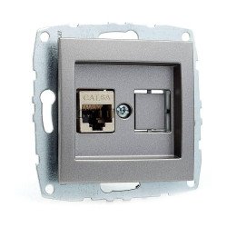 Розетка компьютерная RJ45 Mono Electric Despina/ Larissa 6 кат антрацит 500-002405-125