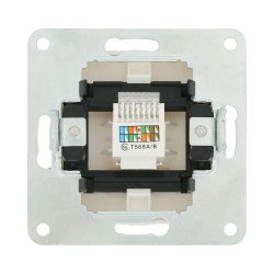 Розетка LK Studio компьютерная RJ-45 кат.5е с накладкой (белый) LK80 846104-1