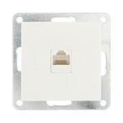 Розетка LK Studio компьютерная RJ-45 кат.5е с накладкой (белый) LK80 846104-1