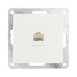 Розетка LK Studio компьютерная RJ-45 кат.5е с накладкой (белый) LK80 846104-1