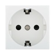 Розетка LK Studio с з/к, со шторками глянцевая поверхность (белый) LK45 851104-1