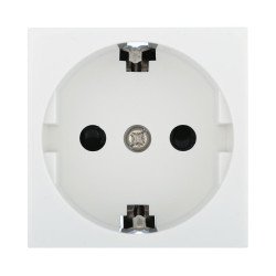 Розетка LK Studio с з/к, со шторками глянцевая поверхность (белый) LK45 851104-1