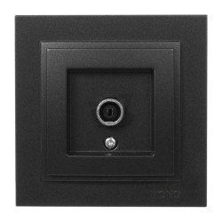 Розетка TV проходная Mono Electric Despina универсальная экран графит 102-202005-137