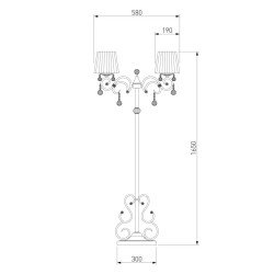 Торшер Eurosvet 12075/3F белый Strotskis