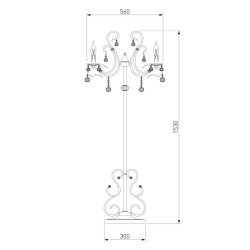 Торшер Eurosvet 12505/3F античная бронза Strotskis
