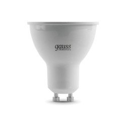 Лампа светодиодная Gauss GU10 5.5W 4100K матовая 13626