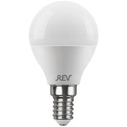 Лампа светодиодная REV G45 Е14 9W 4000K нейтральный белый свет шар 32407 2