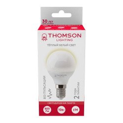 Лампа светодиодная Thomson E14 10W 3000K шар матовая TH-B2035