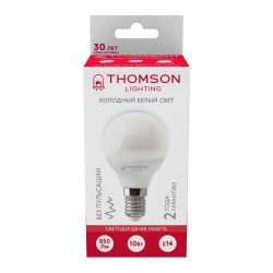 Лампа светодиодная Thomson E14 10W 6500K шар матовая TH-B2317