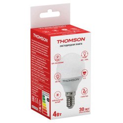 Лампа светодиодная Thomson E14 4W 4000K шар матовая TH-B2102