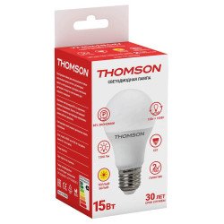 Лампа светодиодная Thomson E27 15W 3000K груша матовая TH-B2009