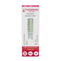 Лампа светодиодная Thomson G9 7W 3000K прозрачная TH-B4243