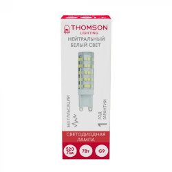 Лампа светодиодная Thomson G9 7W 4000K прозрачная TH-B4242