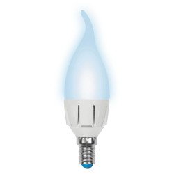 Лампа светодиодная Uniel E14 7W 4000K матовая LED-CW37 7W/NW/E14/FR PLP01WH UL-00002415