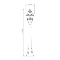 Уличный светильник Elektrostandard Diadema F GLYF-8046F черное золото a030677