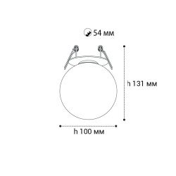 Встраиваемый светодиодный светильник Italline IT08-8026 black 3000K