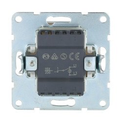 Переключатель LK Studio 1-кл., на 2 направления, c индикатором (схема 6L) 16 A, 250 B (черный бархат) LK60 860408-1