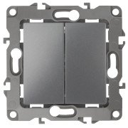 Переключатель двухклавишный ЭРА 12 10AX 250V 12-1106-12 Б0019295