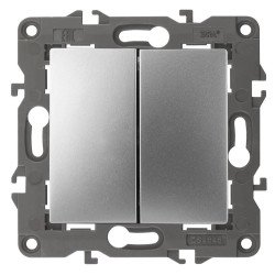 Переключатель двухклавишный ЭРА Elegance 10AX 250V 14-1106-03 Б0034245