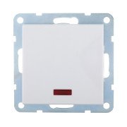 Переключатель LK Studio 1-кл., на 2 направления, c индикатором (схема 6L) 16 A, 250 B (белый) LK80 840404-1