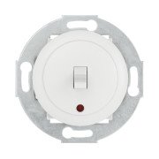 Переключатель LK Studio 1-рычажковый, на 2 направления, c индикатором (схема 6L) 16 A, 250 B (белый) Vintage 880904-1