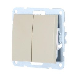 Переключатель LK Studio 2-кл., с двух мест (схема 6+6) 16 A, 250 B (бежевый) LK60 861301-1
