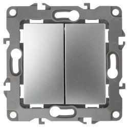 Выключатель двухклавишный ЭРА 12 10AX 250V 12-1004-03 Б0014653