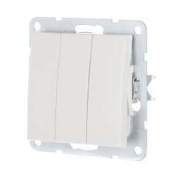 Выключатель LK Studio 3-кл.(схема 1+1+1) 16 A, 250 B (белый) LK60 862104-1